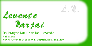 levente marjai business card